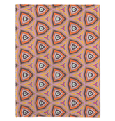 Elegant Sherpa blanket featuring Art Deco designs in gold and black